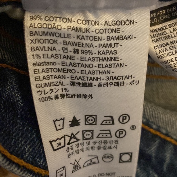 Levi’s Distressed Medium Wash Straight Leg Jeans in Size 24 - Picture 14 of 14